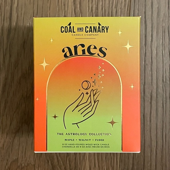 Coal & Canary Astrology Collection Aries Maple Walnut Fudge Wood Wick Candle - Picture 4 of 5